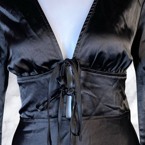 Princess Polly Tashey Bias Cut Maxi Dress - Black - Picture 4 of 8